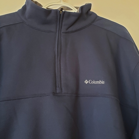 NWOT Mens Columbia Hart ll Half Zip Jacket XXL- Navy Blue - Picture 8 of 10
